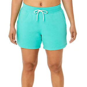 Shorts d'été pour femmes respirants taille haute pour femmes Shorts grande taille pour femmes couleur unie unie en polyester/coton - Product Image 4