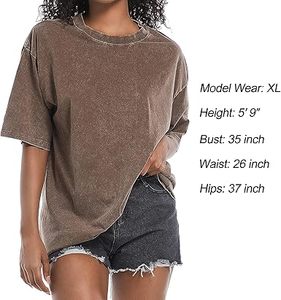 Camiseta recortada con hombros caídos para mujer, superventas, 100% de algodón, cuello redondo personalizado, estampado de desvanecimiento solar, transpirable, sólido, 220 gramos - Product Image 5