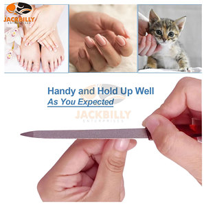 Limas de uñas de acero inoxidable de alta calidad, limas de uñas de espada natural con punta afilada y mango de doble cara antideslizante - Product Image 4