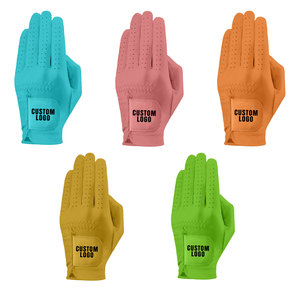 Gants de golf en peau de mouton de haute qualité, main droite, logo personnalisé, protection UV, gants de sport coupe-vent - Product Image 1
