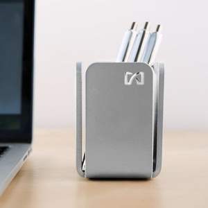 Round shaped metal <b>pen</b> <b>holder</b> for functional workspace setup with durable long lasting desk accessory style - Product Image 4