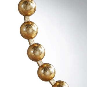 Espejo de pared con cuentas redondas en metal para fines decorativos Diseño diametral - Product Image 3