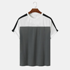 T-shirt décontracté à manches courtes et col rond pour hommes, mode estivale, motif imprimé coloré, nouvelle collection - Product Image 1