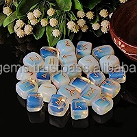 Ensemble de 25 pierres runiques en agate rouge sculptées, cristaux de guérison semi-précieux de qualité supérieure, artisanat en cristal d'opale - Product Image 5