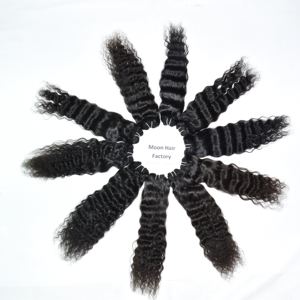 Prix de gros Original Produit Naturel Aspect Brut Indien Faisceaux de Cheveux Humains Bouclés Non Transformés Vierge Cuticule Alignée - Product Image 4