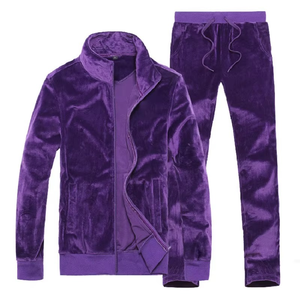 Ensemble de survêtement en velours lourd à capuche imprimé pour homme sur mesure, manches longues, costumes en velours, 100% polyester, vêtements de sport décontractés - Product Image 1