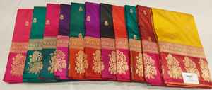 Saree en soie 100% pure indien traditionnel au design unique avec des vêtements ethniques élégants pour les mariages et les occasions festives d'Inde - Product Image 6