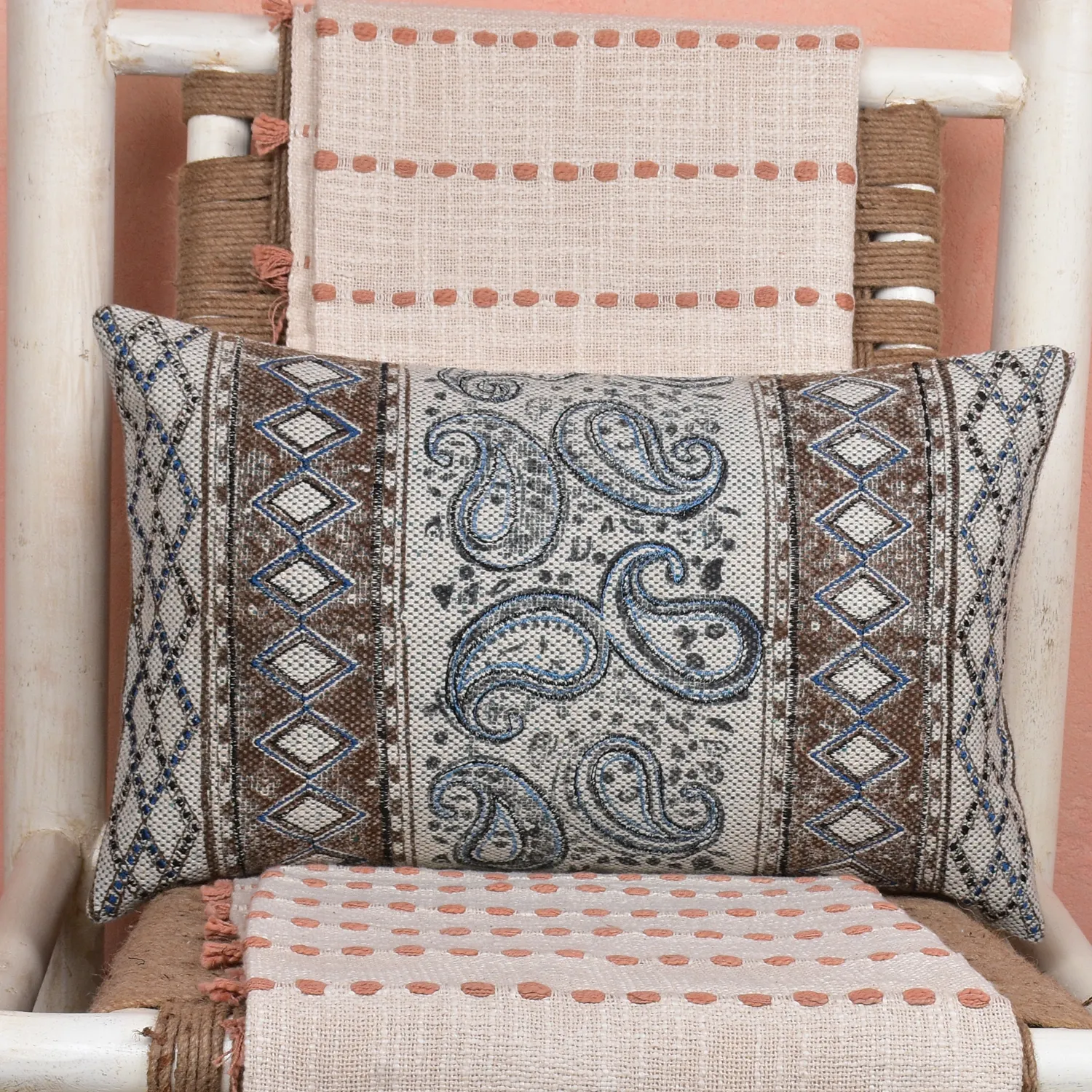 Wholesale Autumn 2022 New Collection Home Decor Cotton Hand Block Print Paisley Pattern Boho Decorative Pillow Covers Handmade