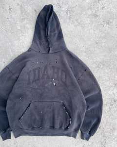 Sudadera Vintage con Diseño Griego Desgastado, Sudadera Holgada y Cómoda, Ropa Casual Elegante para Mujer, Diseño Retro Único - Product Image 4