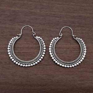Pendientes de Aro Mandala de Plata de Ley 925, Modernos y Populares, Joyería Espiritual de Yoga, Regalo, 10 GRMS para Mujer - Product Image 6