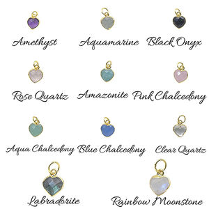 Collier pendentif en forme de cœur en aquamarine, pierre de naissance de mars, plaqué or, cuivre, 10 mm, pierre facettée pour la fabrication de bijoux, tiers - Product Image 6