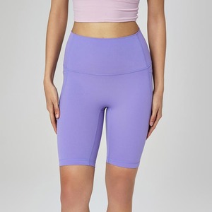 Cintura alta Sexy bicicleta quinta longitud Yoga pantalones cortos gimnasio cintura Fitness sin costura frontal moda mujer Yoga pantalones cortos con bolsillos - Product Image 5