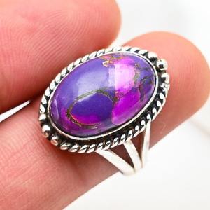 Anillo de piedras preciosas turquesas de Plata de Ley 925, joyería hecha a mano, anillo de estilo bohemio de plata, joyería para mujer, regalo de boda para esposa - Product Image 4