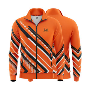Veste de survêtement sublimée personnalisée, veste d'échauffement extérieure respirante à fermeture éclair complète avec impression de logo - Product Image 1