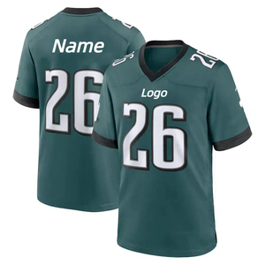 Custom <b>Black</b> Green Short Men's American Football Jersey V Neck Uniform Team Name Number Printed Breathable Anti-Bacterial - Product Image 6