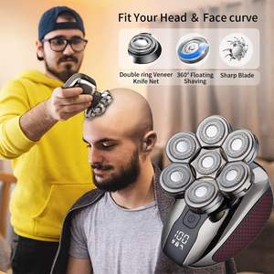 Rasoir électrique sans fil étanche avec tête détachable, tondeuse à joues IPX7 USB pour hommes chauves, pour le soin du visage et du corps, idéal pour les camping-cars - Product Image 3