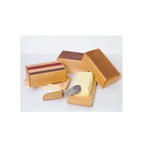 Boîte à beurre en bois de haute qualité et beurrier avec lèvre en bois et couteau Beurrier de 330ml avec produit en vente