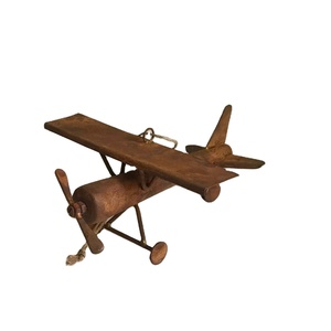 Metal Iron Best Selling Rustic Aeroplan for Christmas Decoration High Quality with Rope Christmas <b>Tree</b> Hanging Ornament - Product Image 1
