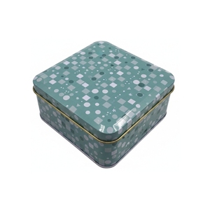Boîte en tôle rectangulaire personnalisée imprimée |   Emballage pour biscuits et boîte de rangement pour le thé, sans danger pour les aliments - Product Image 2