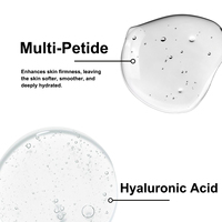 Sérum multi-peptides et acide hyaluronique à marque privée pour hydrater en profondeur, raffermir la peau et réduire les ridules pour une action anti-âge quotidienne