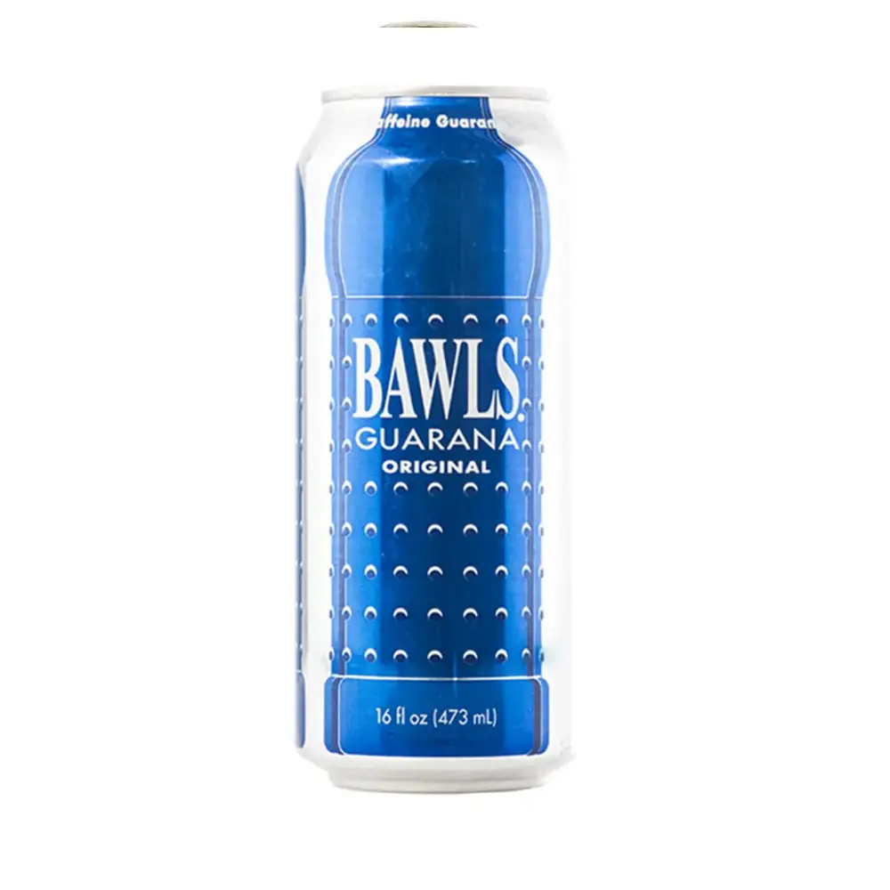 BAWLS Guarana-bebida energética Original para refrescos, paquete a granel de 16 oz Can (Caja de 24)