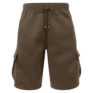 Short de survêtement d'été décontracté en molleton de coton pour hommes personnalisé taille élastique cordon de serrage cargo de gymnastique avec motif solide pour streetwear - Product Image 1