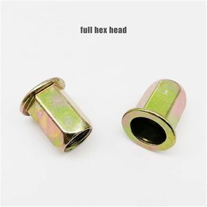 M4 M5 M6 M8 M10 M12 Acier Inoxydable Demi-hexagone Tête Plate Reliure Rivet Écrou Insert Vis Boulons Hexagone Complet avec Filetage Unc - Product Image 1
