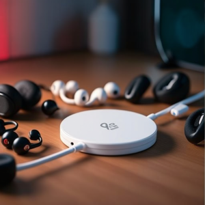 MAG <b>PAD</b> 25W Wireless for Qi2 White Charging <b>Pad</b> Multi-Function PC Earphone & <b>Smart</b> USB Type-C Fast Charging Speaker for Phone - Product Image 3