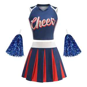 2026 Wholesale Price Custom Logo <b>Elastic</b> Waist <b>Skirt</b> Top Vest Set For Cheering Squad Competition Cheerleading Uniform - Product Image 1