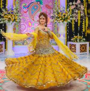 Indian Pakistani Hurry up Look <b>Bride</b> Special Indian Pakistani Latest Lehenga Bridal Women Long Wedding <b>Dress</b> By AA IMPEX - Product Image 4