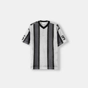 Nueva llegada de alta calidad 100% algodón camisetas de malla de gran tamaño para hombres Color sólido camisetas de verano estampado personalizado de secado rápido - Product Image 1