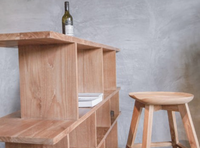 Vitrine de présentation en teck massif, meubles de rangement pour restaurants, hôtels, villas, complexes hôteliers, cafés, mobilier commercial pour l'hôtellerie, vente en gros