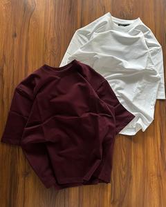 Camiseta en blanco Marca personalizada Camiseta estampada de algodón de alta calidad Camisetas lisas al por mayor - Product Image 2