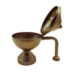 Haute qualité indien fait à la main arabie marché maison décorer brûleur encens cadeau promotionnel brûleur d'encens en céramique or fini - Product Image 4