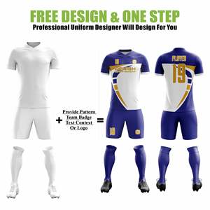 Kit de football personnalisé OEM de haute qualité à séchage rapide, uniforme respirant en polyester à manches courtes avec impression du nom et du logo de l'équipe - Product Image 2