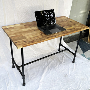 โต๊ะไม้ HBWD027 ทนทาน ขนาด 120x60 ซม. สไตล์โมเดิร์นอินดัสเทรียล ขาทำจากไม้เมลลาก้า เหมาะสำหรับสำนักงาน โรงเรียน โรงพยาบาล - Product Image 2