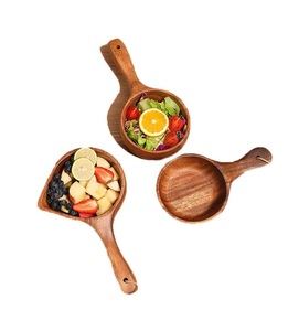 ชามไม้สำหรับสลัดบะหมี่กึ่งสำเร็จรูปด้ามยาวไม้อะคาเซียสำหรับดอง - Product Image 1