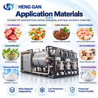 Machine de lyophilisation industrielle multi-tension en acier inoxydable pour applications alimentaires, médicales, végétales et de matériaux végétaux