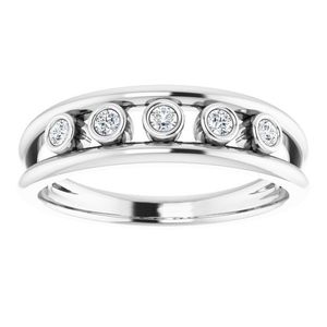 Bague à motif de diamant en espace négatif - Product Image 3