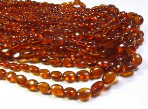 Spessartite อัญมณีธรรมชาติลูกปัดขัด6-9มม. สีส้ม spessartite ลูกปัดเรียบรูปไข่9 "เส้นสำหรับเครื่องประดับ - Product Image 5