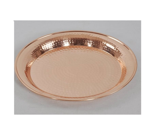 ถาดรองเสิร์ฟทรงกลมทำจากทองแดงแบบชนบทถาดทองแดงสำหรับเสิร์ฟแบบหรูหรา - Product Image 2