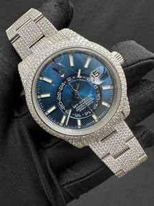 Reloj de Pulsera Automático de Lujo con Moissanita Blanca VVS1, Reloj de Hip Hop con Diamantes Incrustados para Hombre - Product Image 2