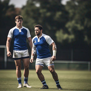 Shorts de sport personnalisables pour hommes, imprimés, coupe-vent, respirants, pour l'entraînement athlétique, le rugby et le football, avec nom d'équipe personnalisé - Product Image 2