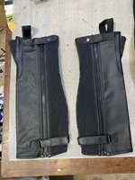 Chaps d'équitation en cuir véritable de conception supérieure par produits de cheval de qualité/demi chaps en cuir équestre avec logo personnalisé