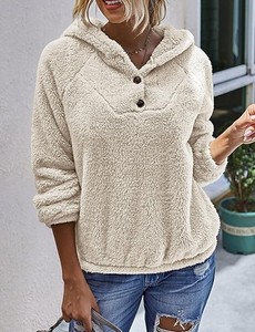 Women's Ultra-Soft <b>Sherpa</b> Fleece Vest Casual Sportswear Breathable Cashmere Woolen <b>Fabric</b> Vintage Waistcoat Windproof for Winter - Product Image 3