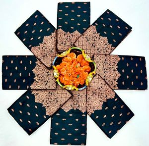 ผ้าไหมนุ่ม banarasi Saree กับทอทองแดง zari กับหนักขอบ zari กับเสื้อ raming - Product Image 6