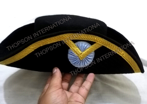 Chapeau TRICORN fait à la main en feutre de laine STYLE maçon libre - Product Image 2