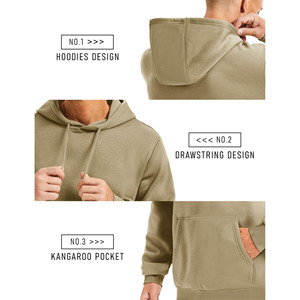 2025 vente en gros plaine noir hommes sweats à capuche surdimensionnés sweat impression personnalisée Logo graphique et 3D broderie sport pull vêtements - Product Image 6
