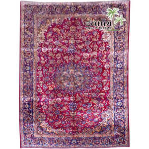 Tapis médaillon Tabriz authentiques, noués à la main, en pure laine et coton, pour la maison, le bureau, le salon, décoration de sol. - Product Image 1