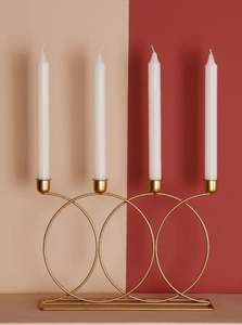 Bougeoir en or au design moderne chandelier décoratif pour la maison, le bureau et le restaurant font des cadeaux de mariage artisanat - Product Image 4